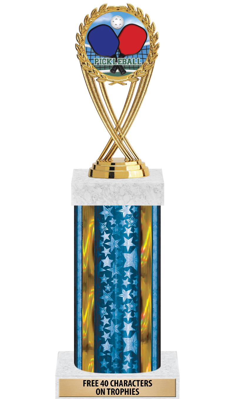 14"BLUE/GD-STARS-GD FIG/SQUARE