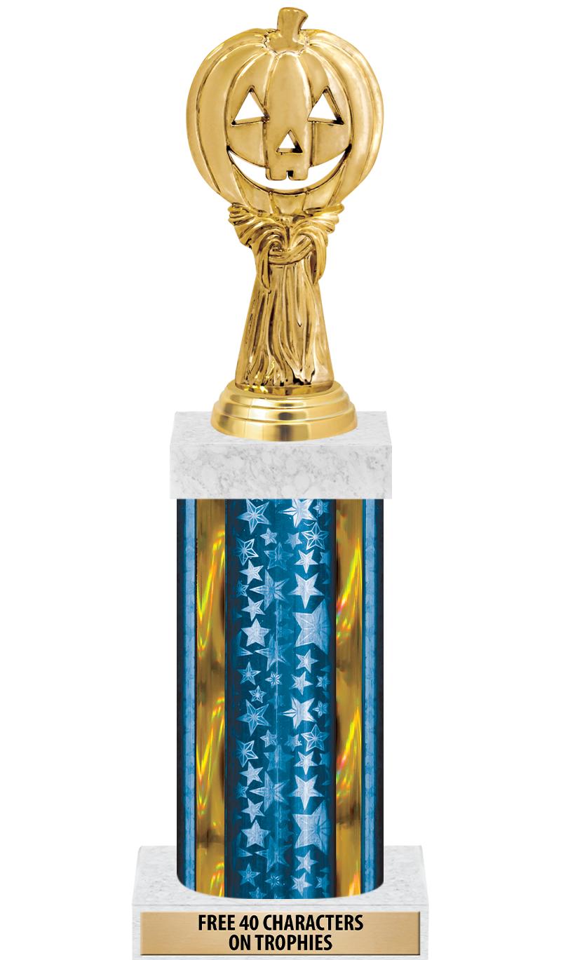 14"BLUE/GD-STARS-GD FIG/SQUARE