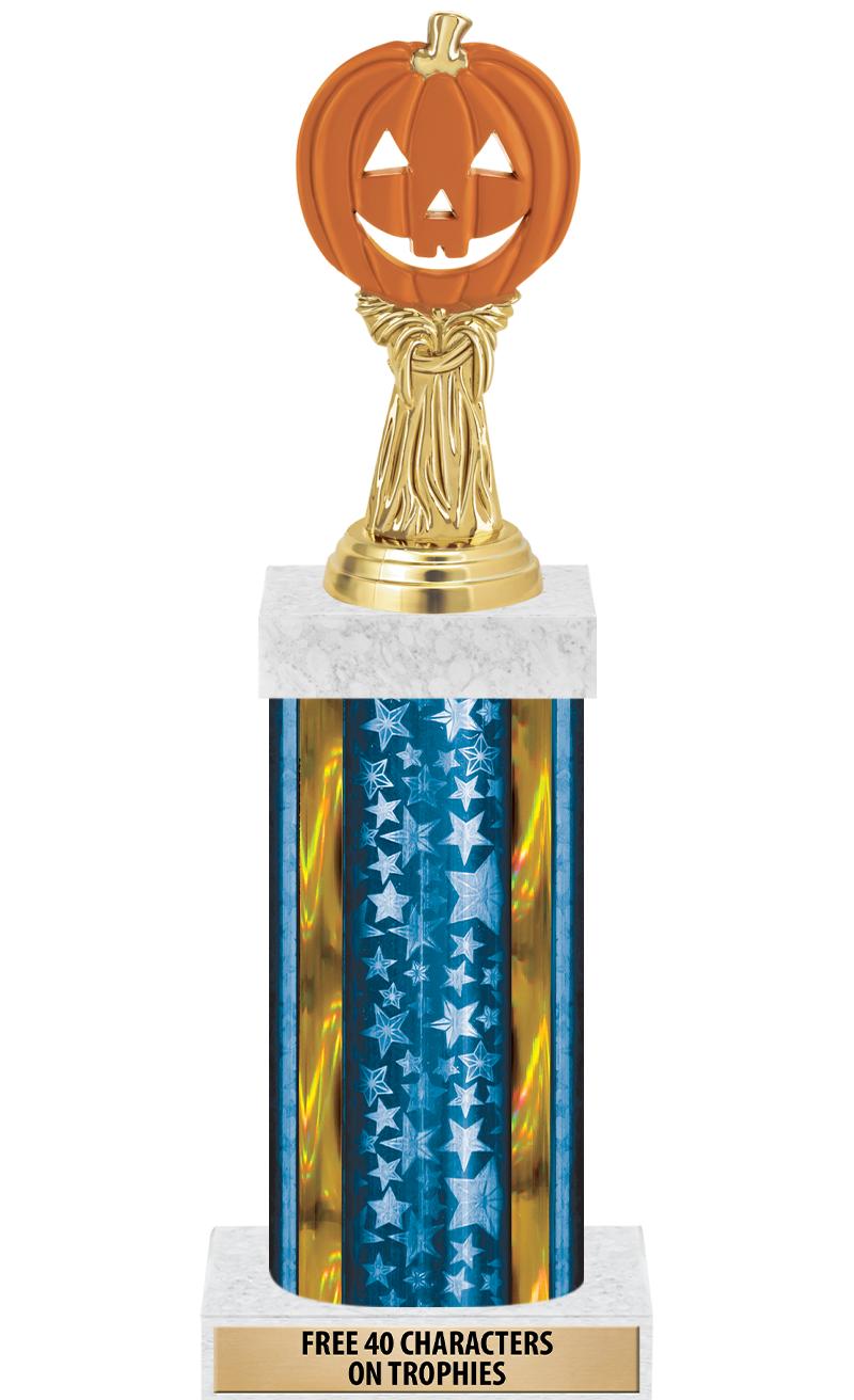 14"BLUE/GD-STARS-GD FIG/SQUARE