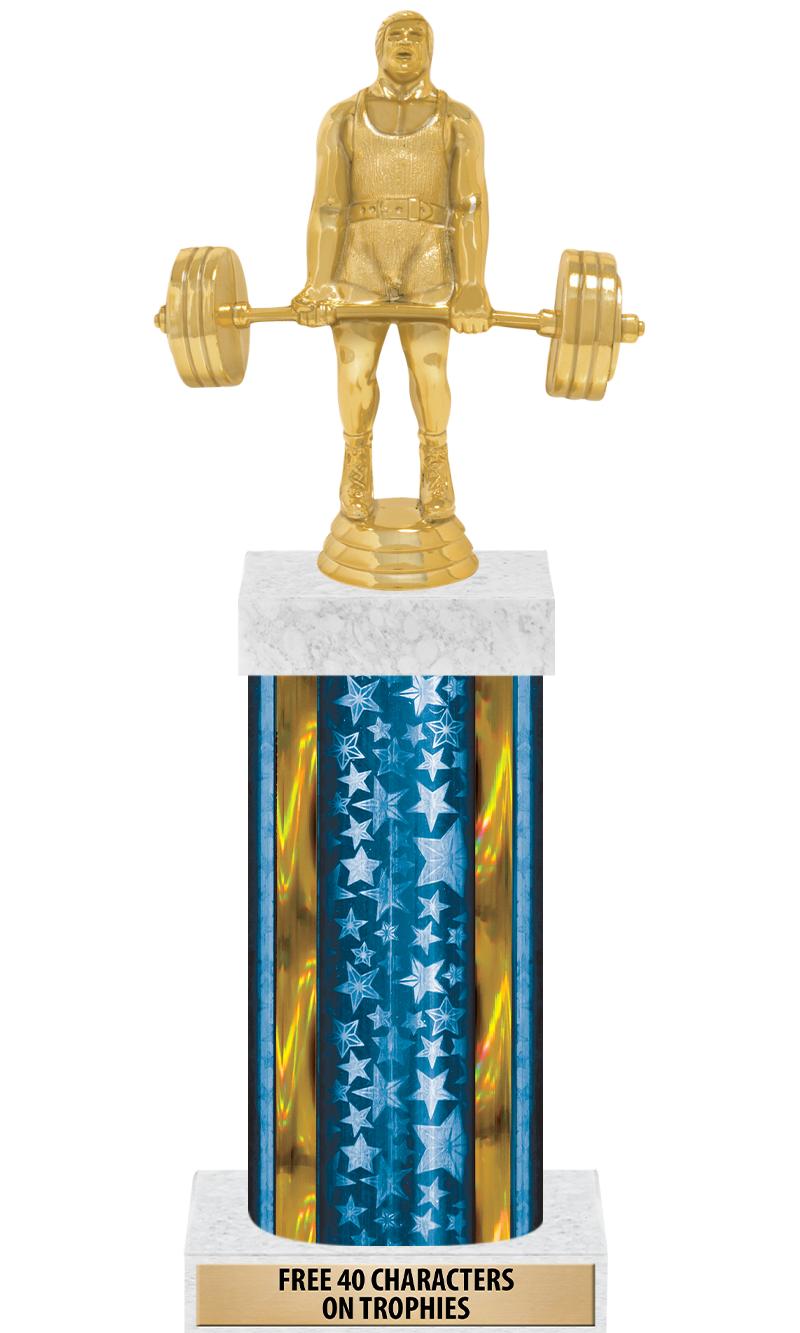 14"BLUE/GD-STARS-GD FIG/SQUARE