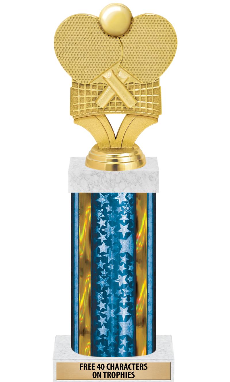 14"BLUE/GD-STARS-GD FIG/SQUARE