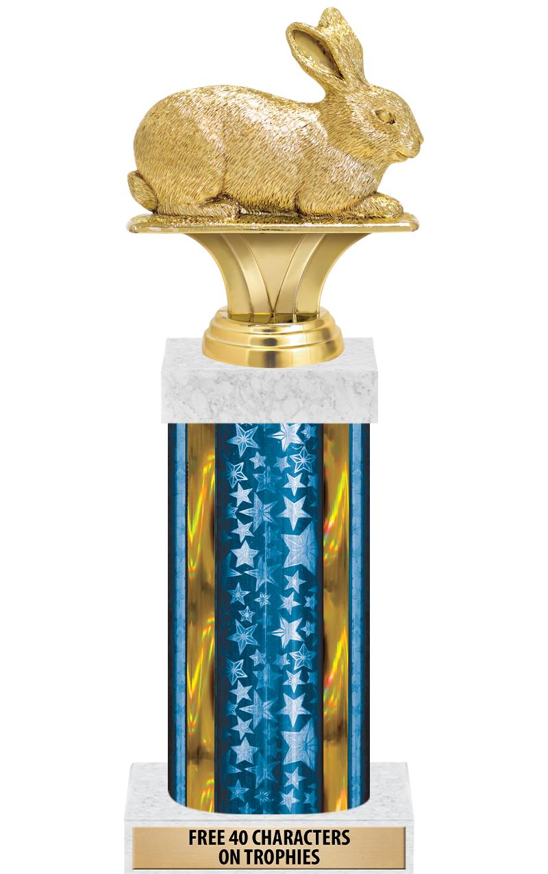 14"BLUE/GD-STARS-GD FIG/SQUARE