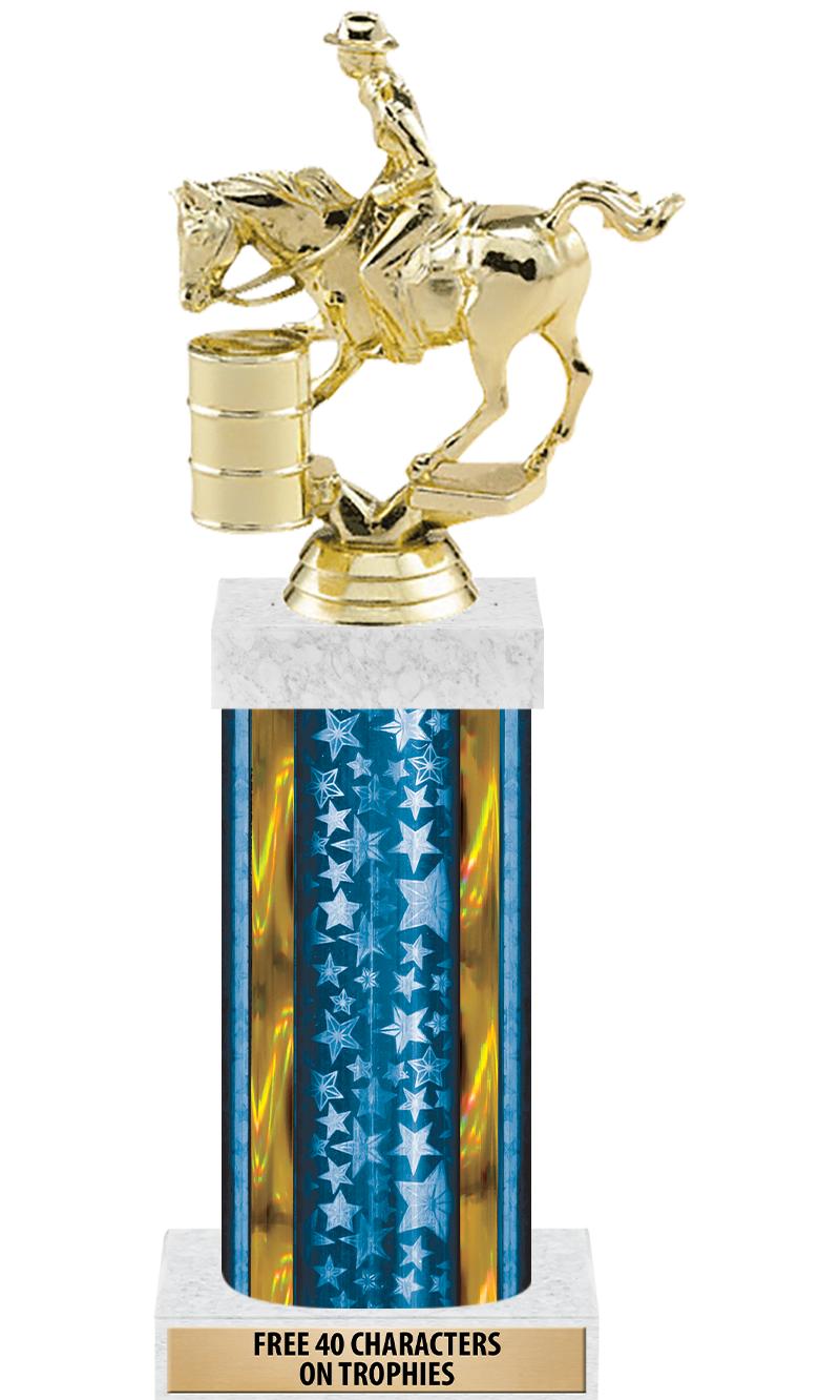 14"BLUE/GD-STARS-GD FIG/SQUARE