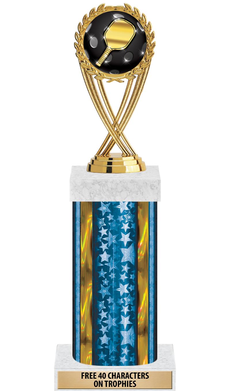 14"BLUE/GD-STARS-GD FIG/SQUARE