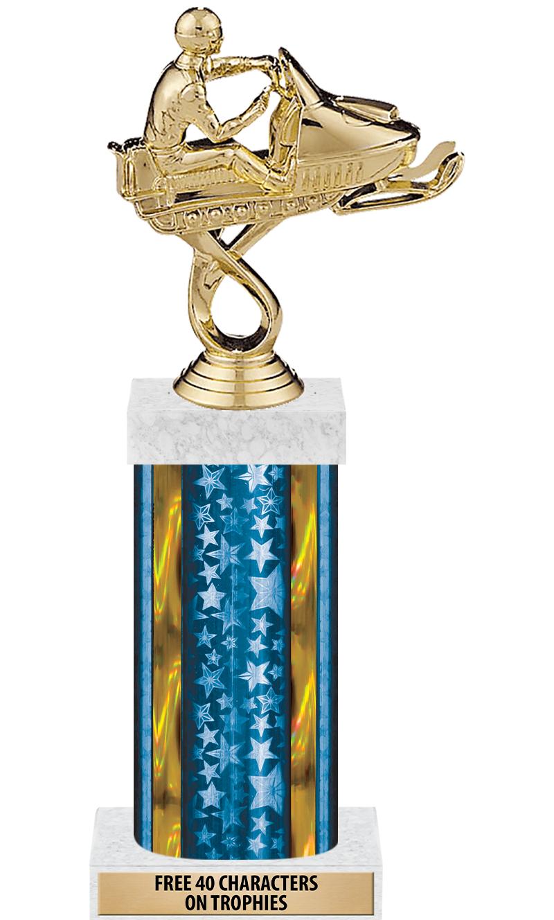 14"BLUE/GD-STARS-GD FIG/SQUARE