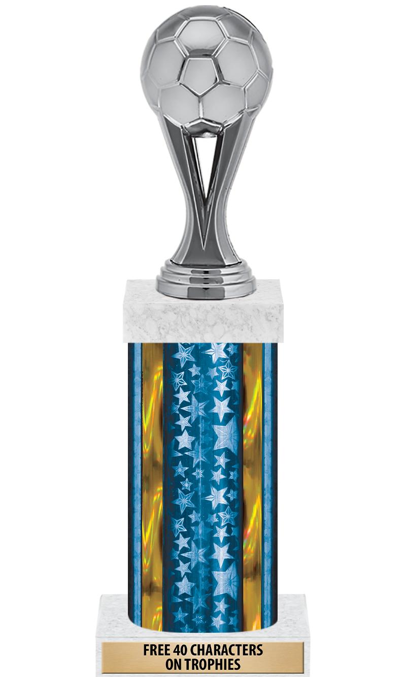 14"BLUE/GD-STARS-GD FIG/SQUARE