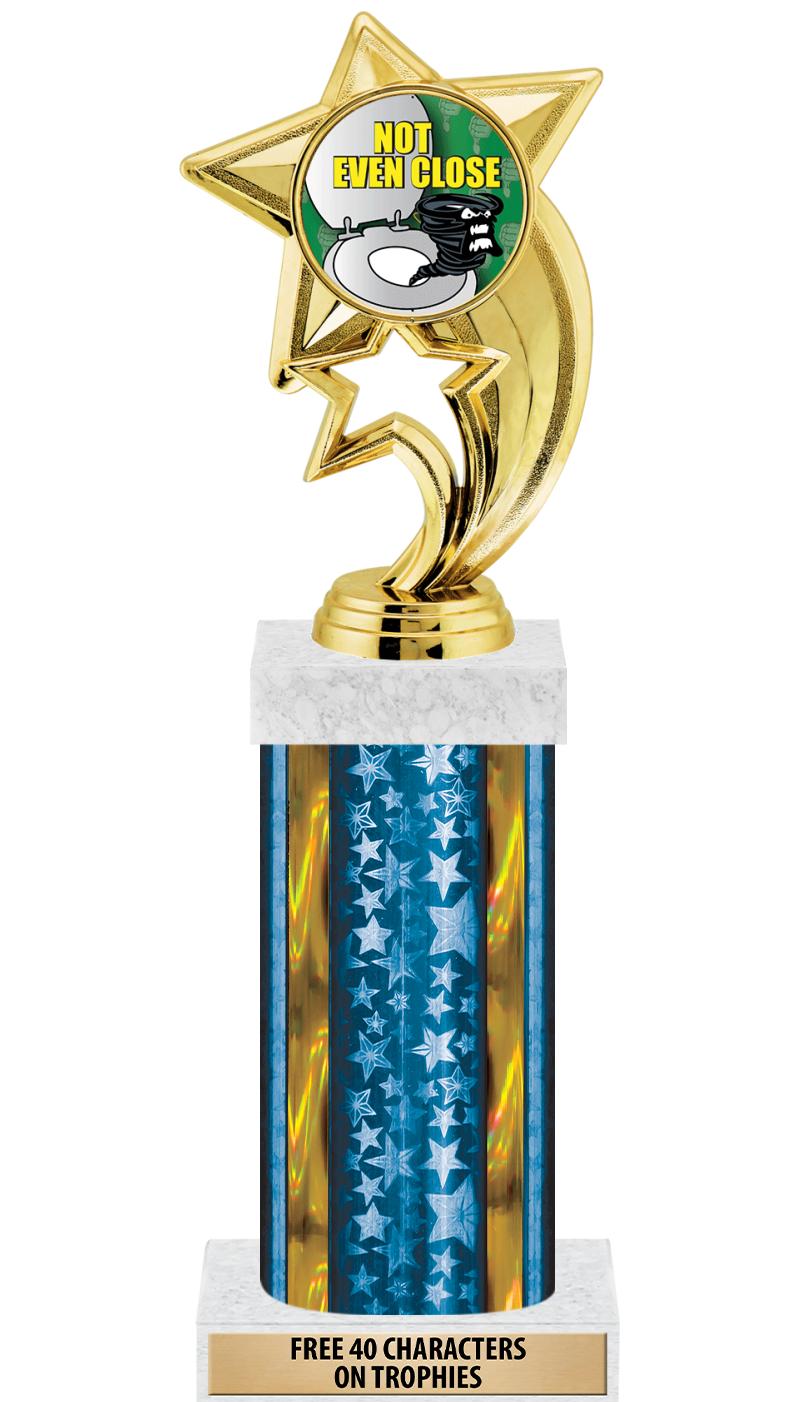 14"BLUE/GD-STARS-GD FIG/SQUARE