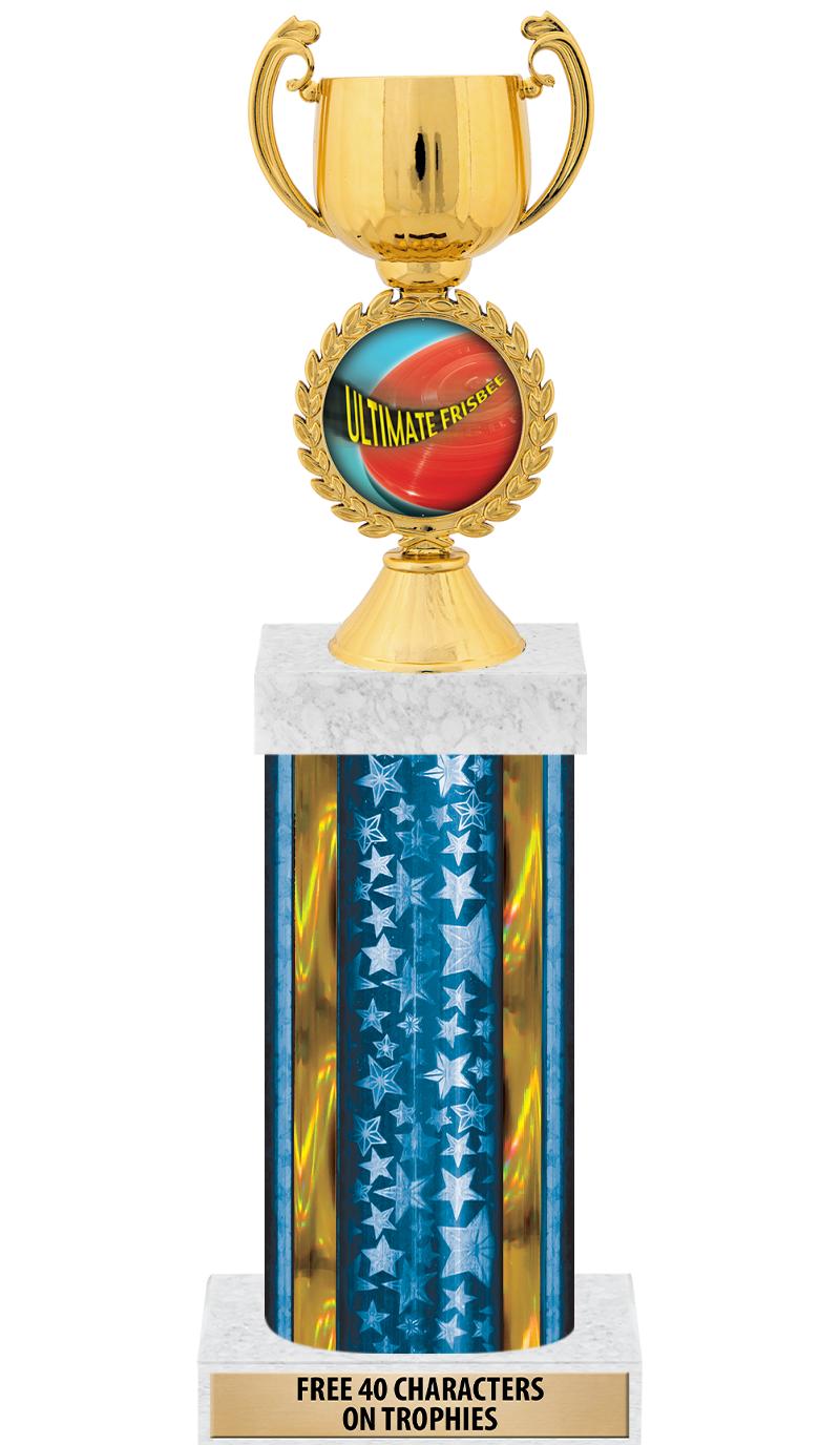 14"BLUE/GD-STARS-GD FIG/SQUARE