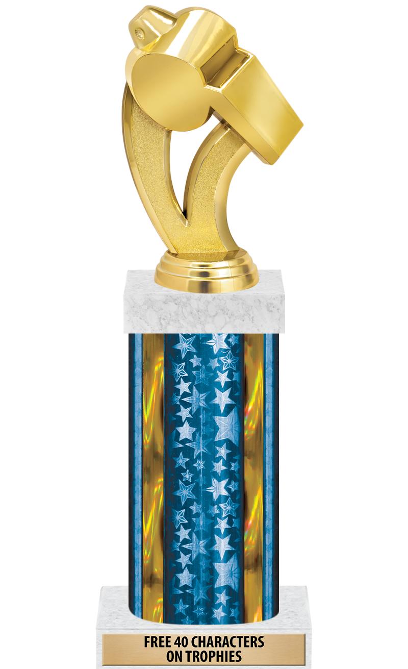 14"BLUE/GD-STARS-GD FIG/SQUARE