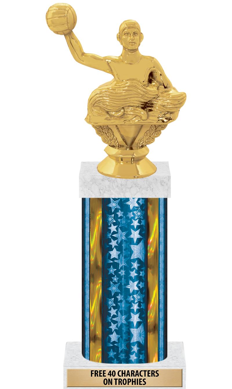 14"BLUE/GD-STARS-GD FIG/SQUARE