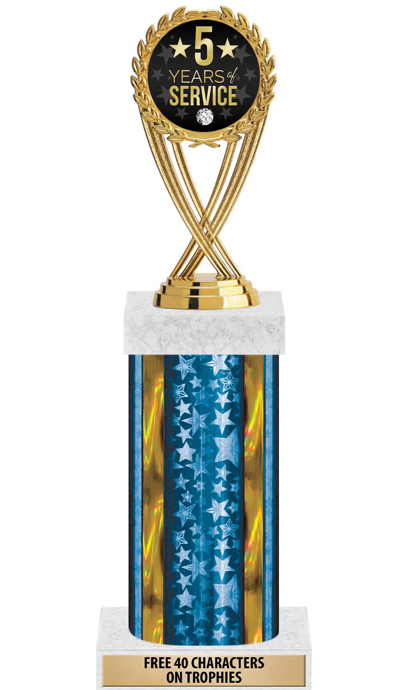 14"BLUE/GD-STARS-GD FIG/SQUARE