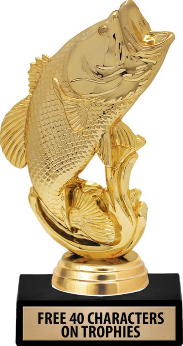 Economy & Participation Fishing Trophies  Participation Fishing Trophy  With Black Base