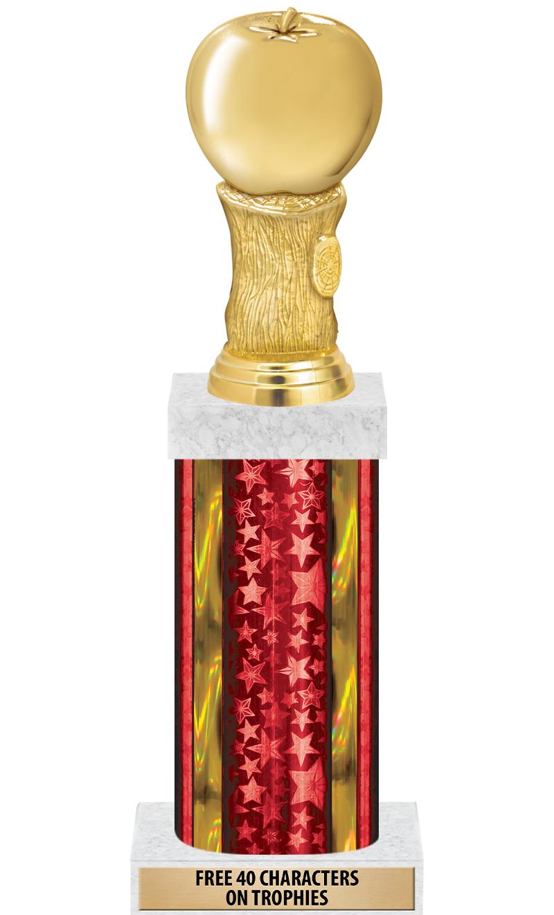 14"RED/GD-STARS-GD FIG/SQUARE