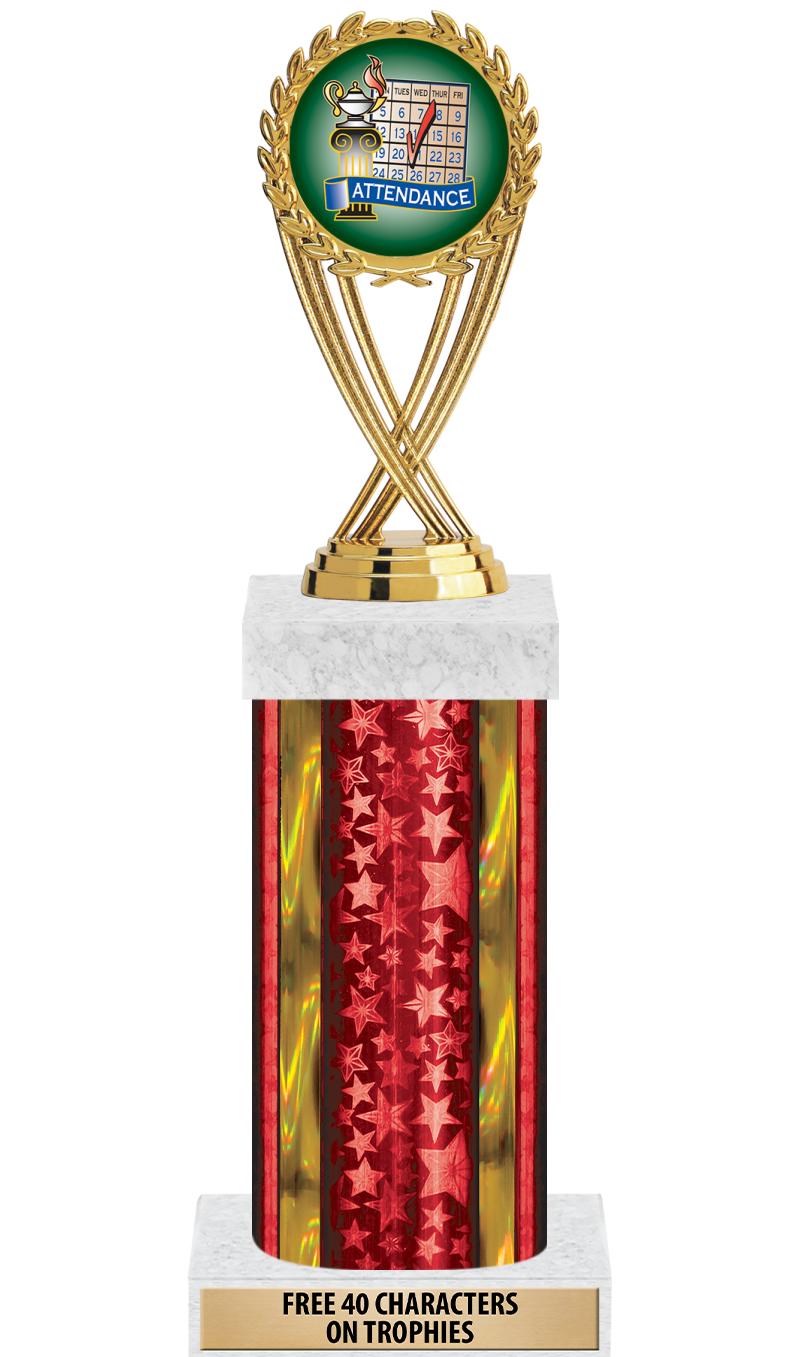 14"RED/GD-STARS-GD FIG/SQUARE