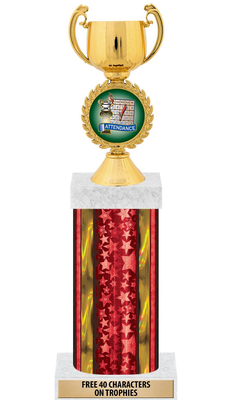 14"RED/GD-STARS-GD FIG/SQUARE