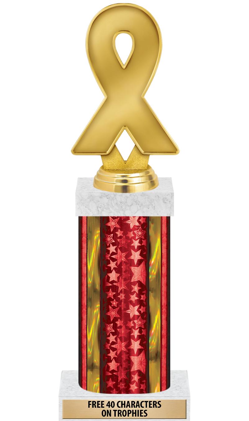 14"RED/GD-STARS-GD FIG/SQUARE