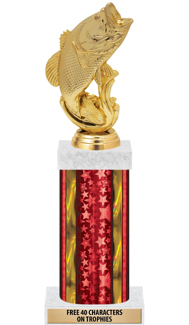 14"RED/GD-STARS-GD FIG/SQUARE