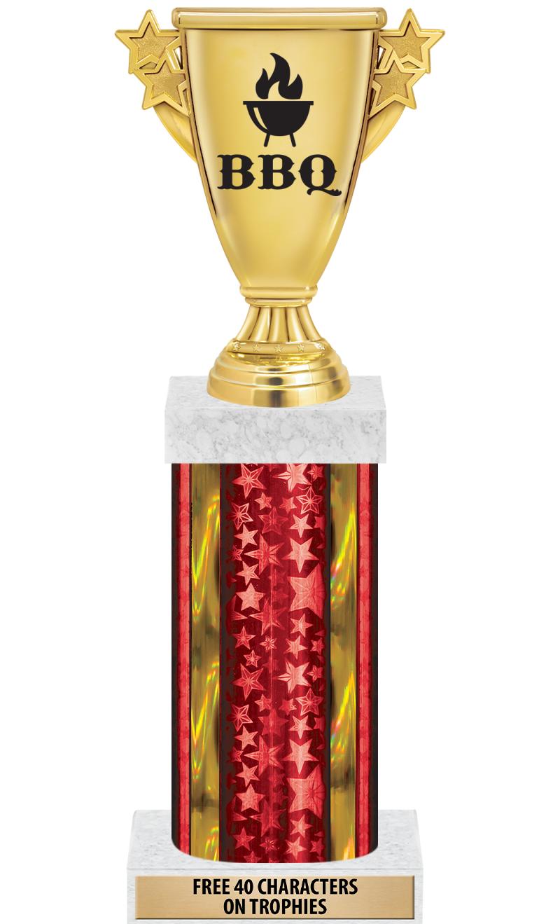 14"RED/GD-STARS-GD FIG/SQUARE