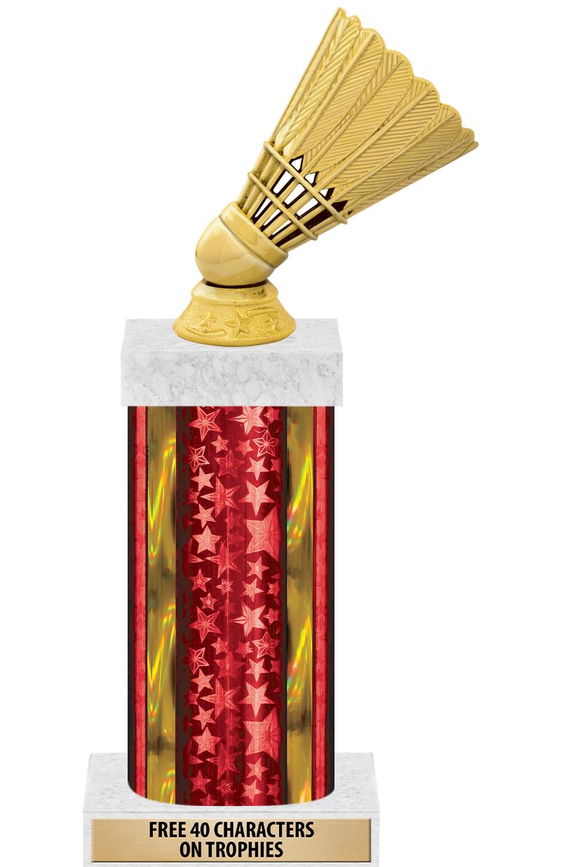 14"RED/GD-STARS-GD FIG/SQUARE