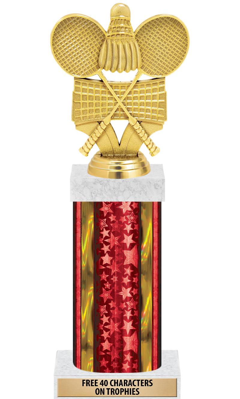 14"RED/GD-STARS-GD FIG/SQUARE