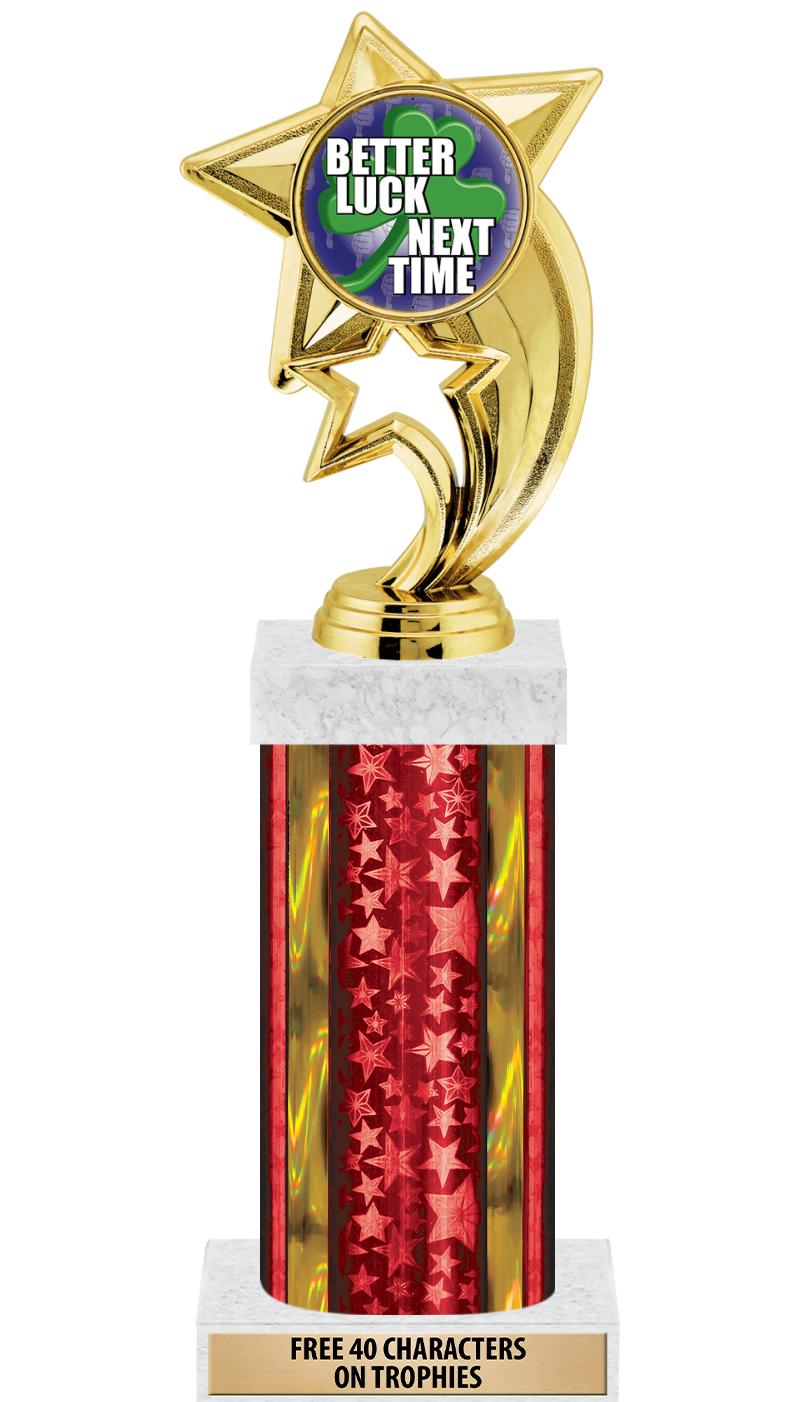 14"RED/GD-STARS-GD FIG/SQUARE