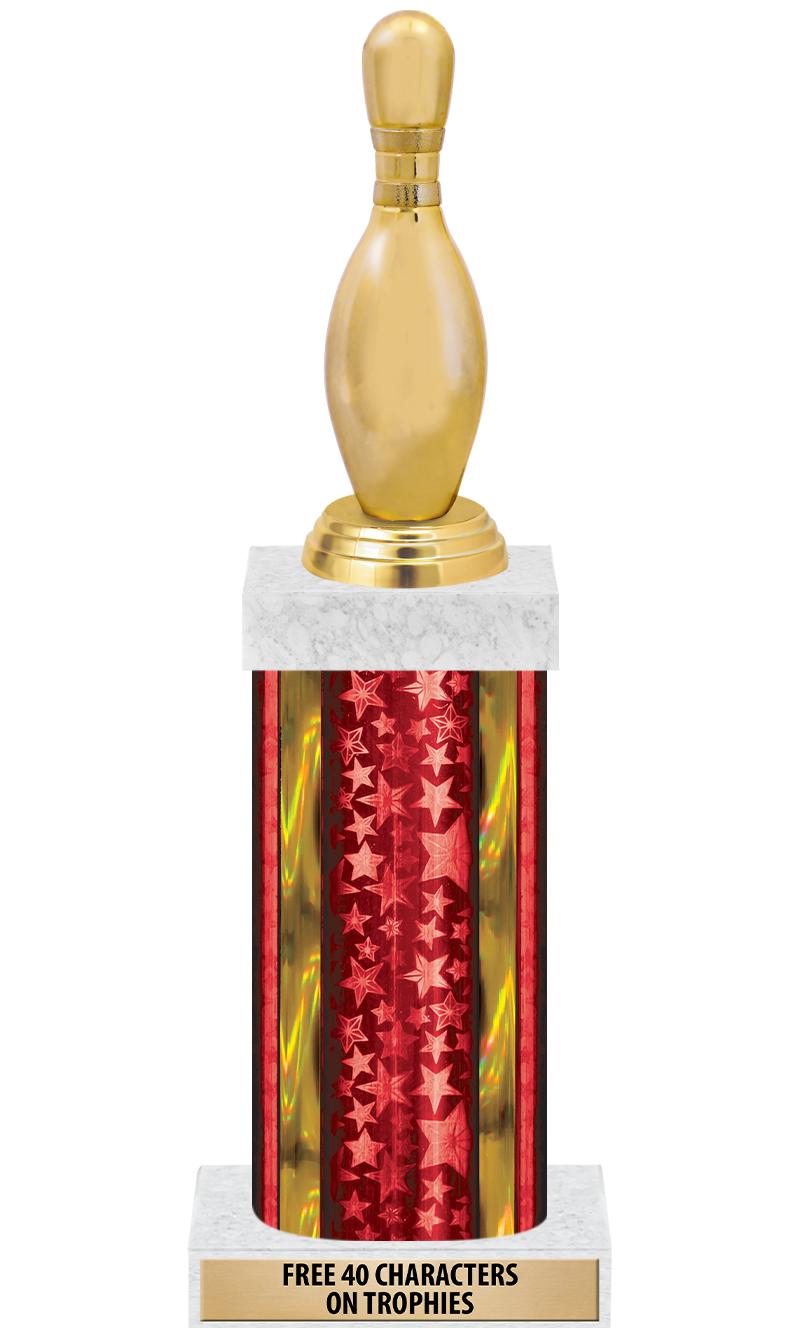 14"RED/GD-STARS-GD FIG/SQUARE