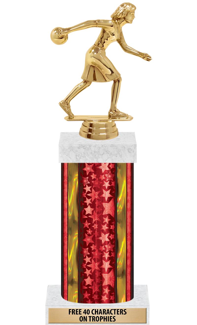 14"RED/GD-STARS-GD FIG/SQUARE