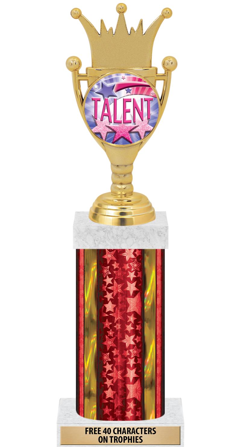 14"RED/GD-STARS-GD FIG/SQUARE