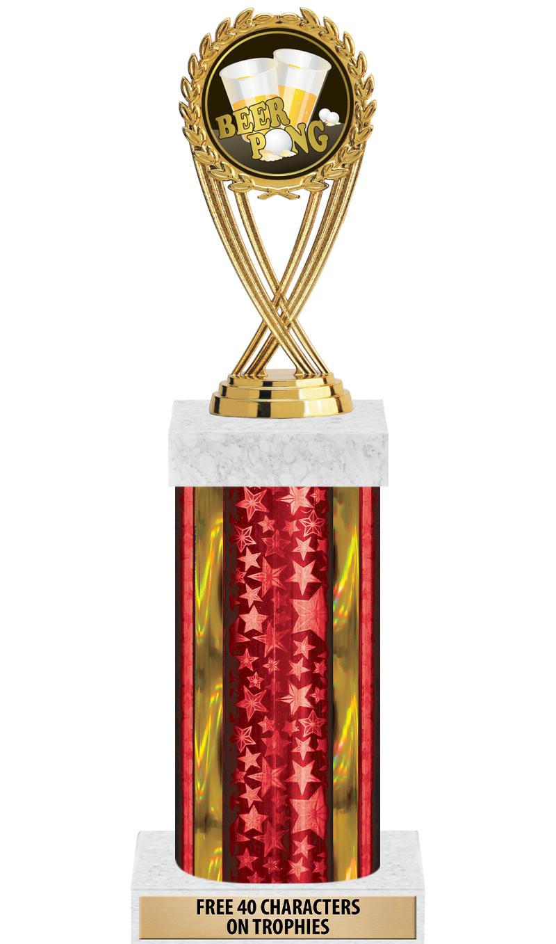 14"RED/GD-STARS-GD FIG/SQUARE