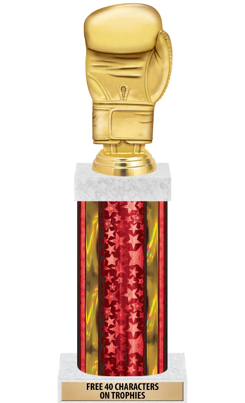 14"RED/GD-STARS-GD FIG/SQUARE