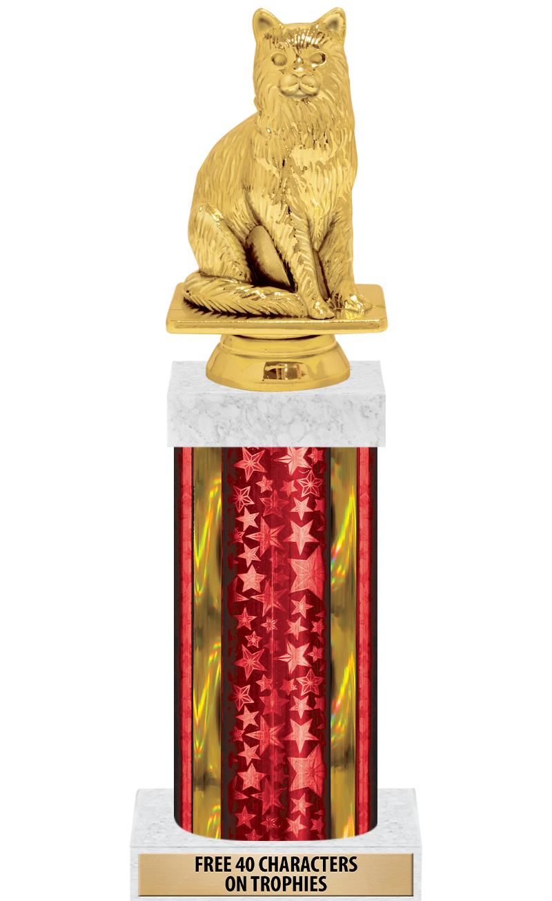 14"RED/GD-STARS-GD FIG/SQUARE