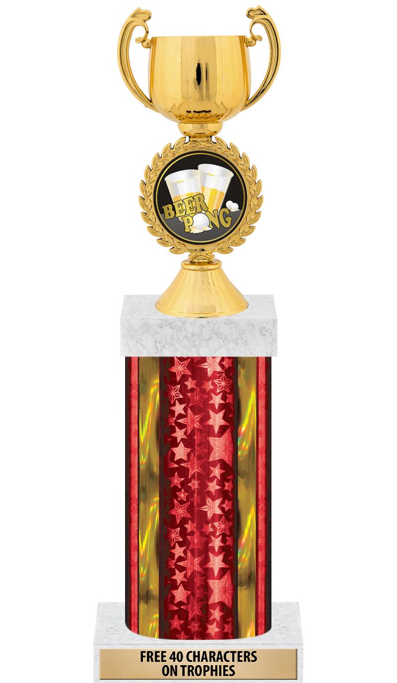 14"RED/GD-STARS-GD FIG/SQUARE