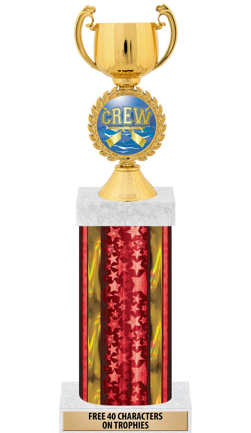 14"RED/GD-STARS-GD FIG/SQUARE