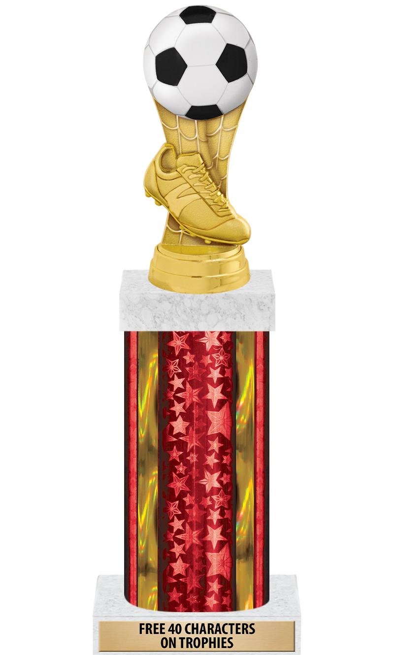 14"RED/GD-STARS-GD FIG/SQUARE