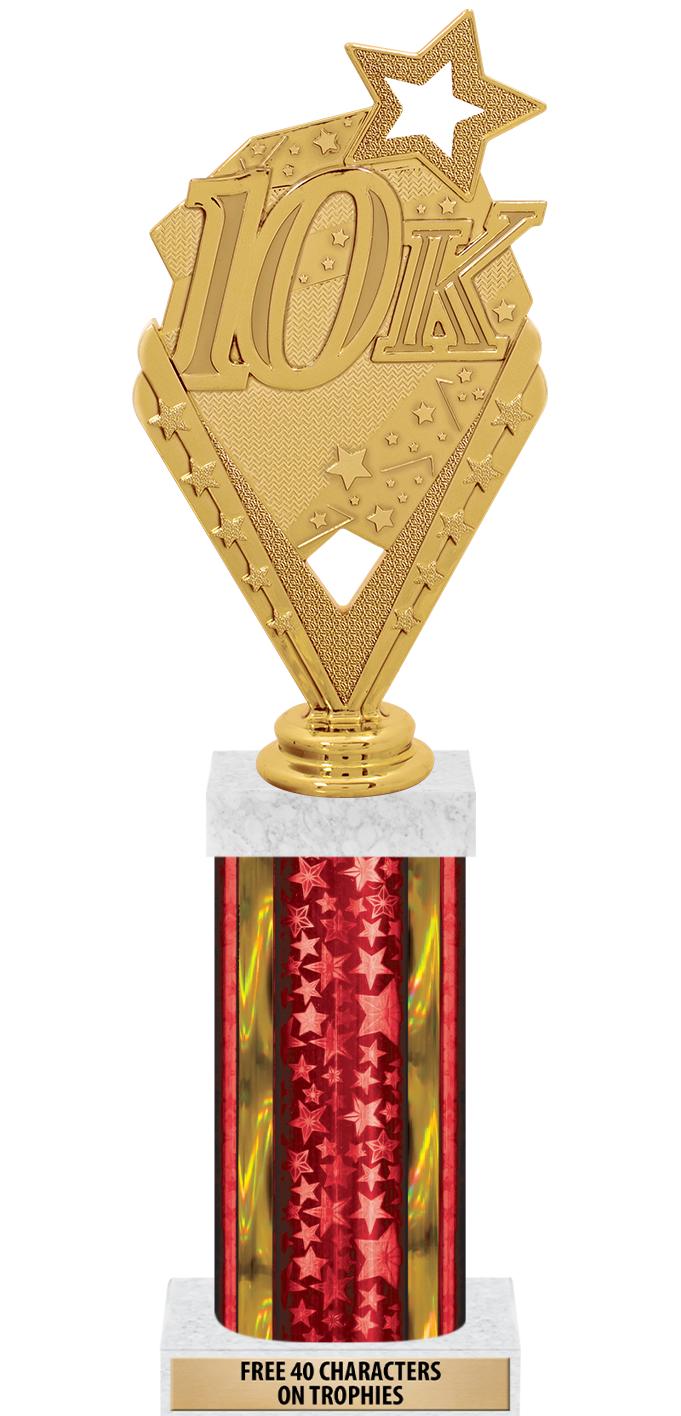 14"RED/GD-STARS-GD FIG/SQUARE