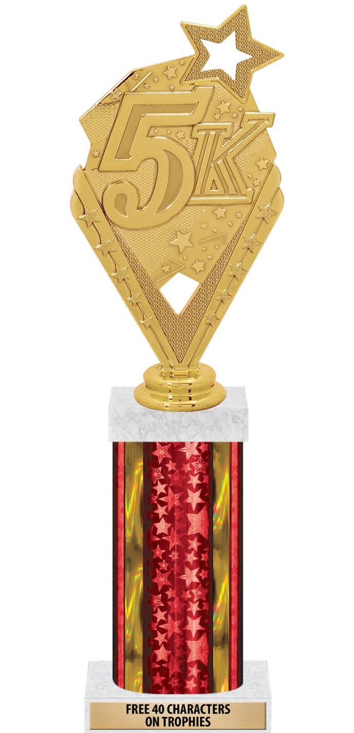 14"RED/GD-STARS-GD FIG/SQUARE