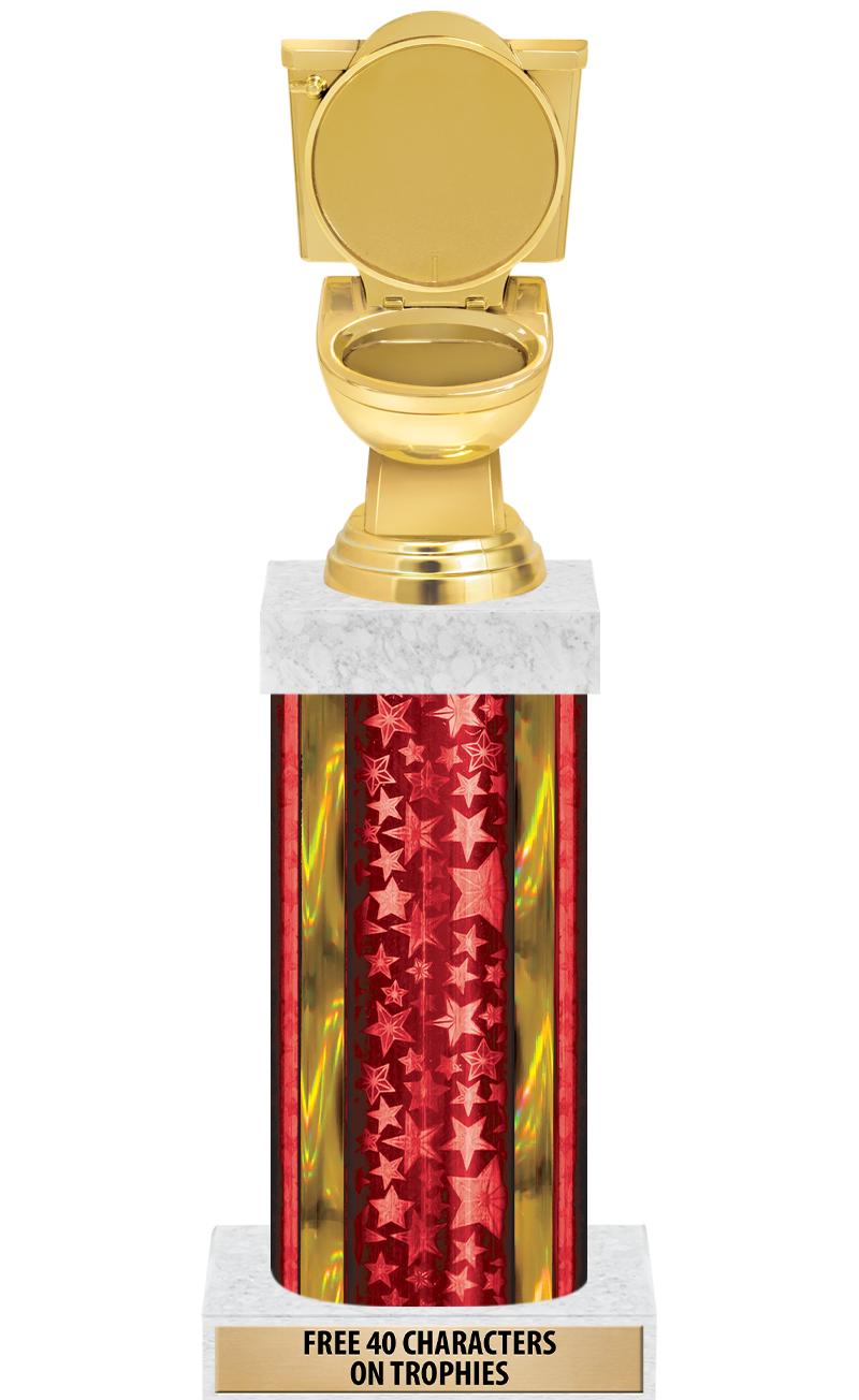 14"RED/GD-STARS-GD FIG/SQUARE