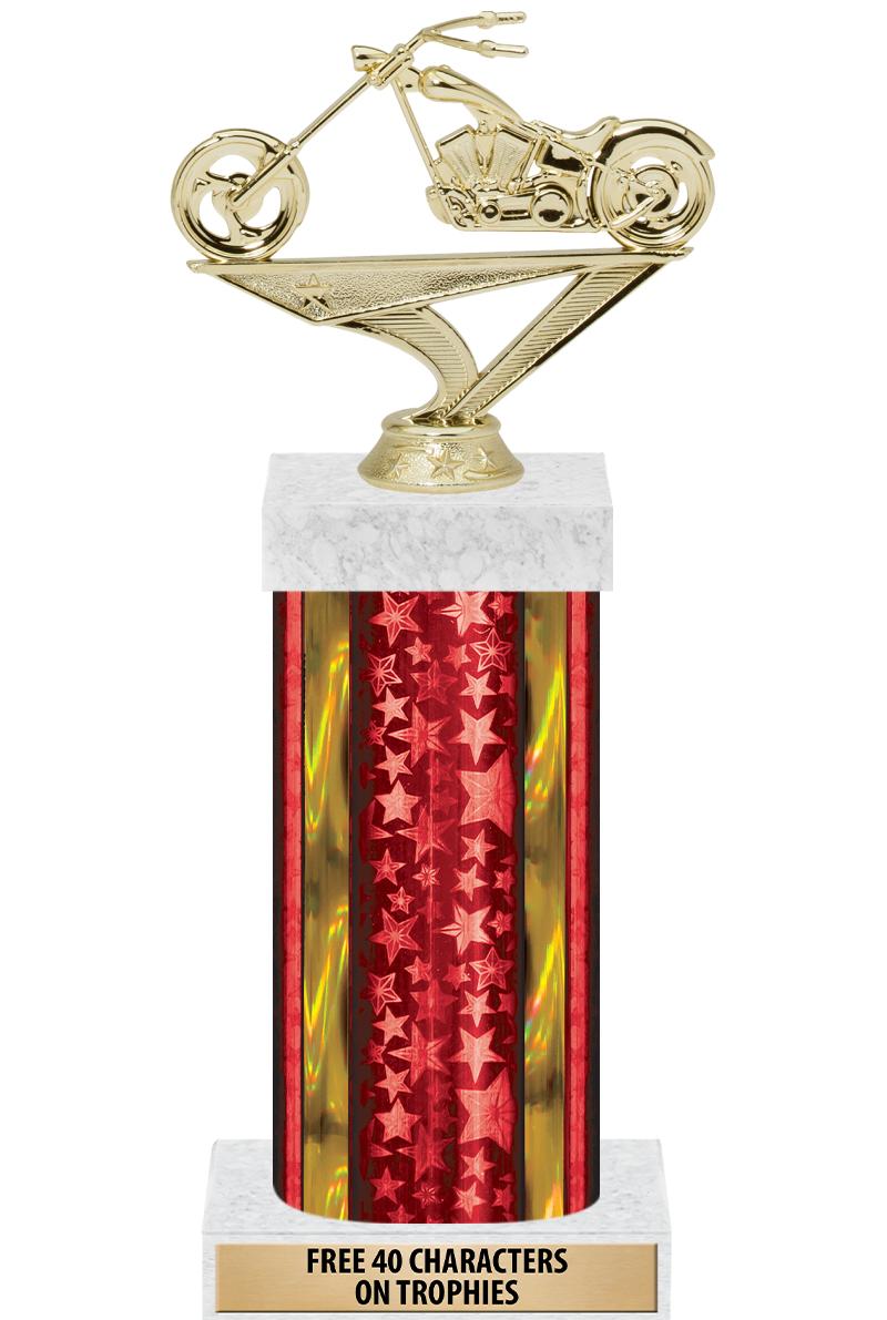 14"RED/GD-STARS-GD FIG/SQUARE