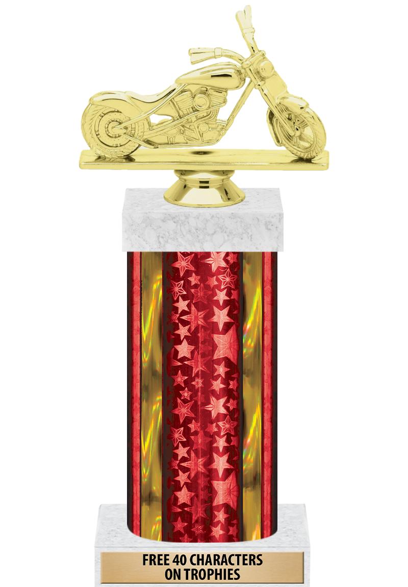 14"RED/GD-STARS-GD FIG/SQUARE