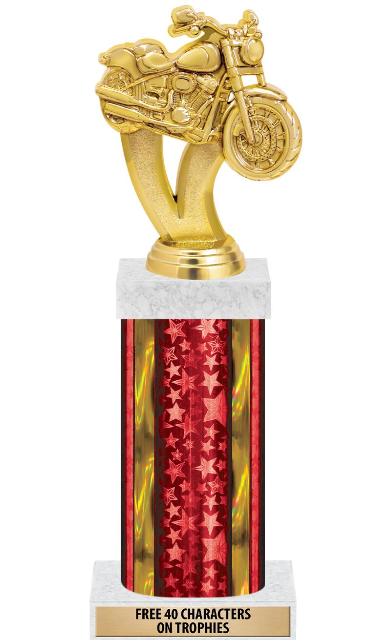 14"RED/GD-STARS-GD FIG/SQUARE