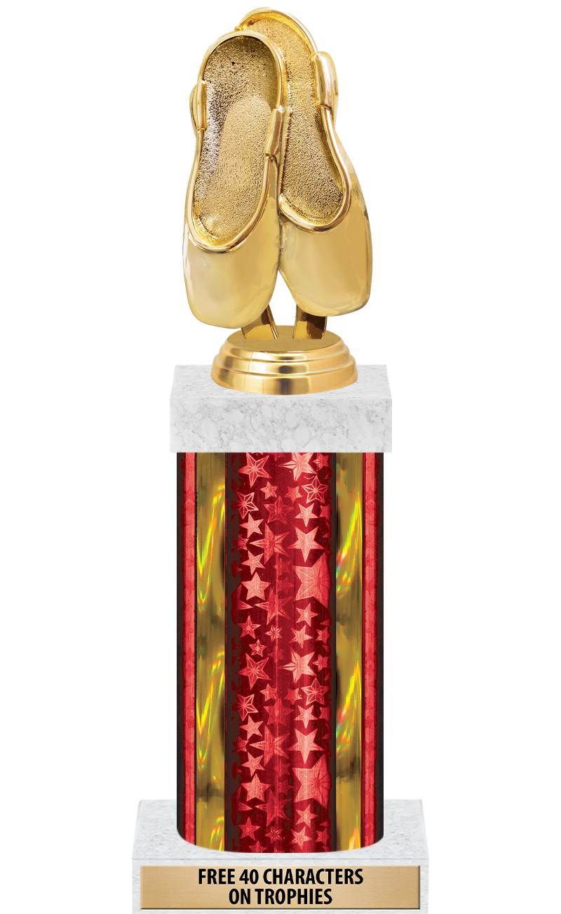 14"RED/GD-STARS-GD FIG/SQUARE