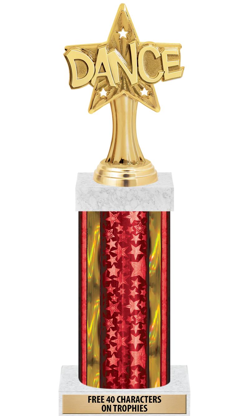 14"RED/GD-STARS-GD FIG/SQUARE