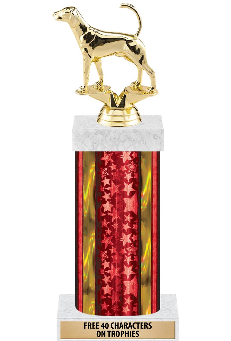 14"RED/GD-STARS-GD FIG/SQUARE