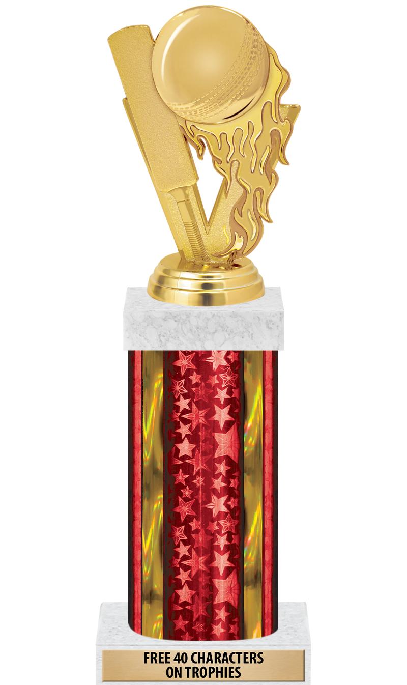 14"RED/GD-STARS-GD FIG/SQUARE