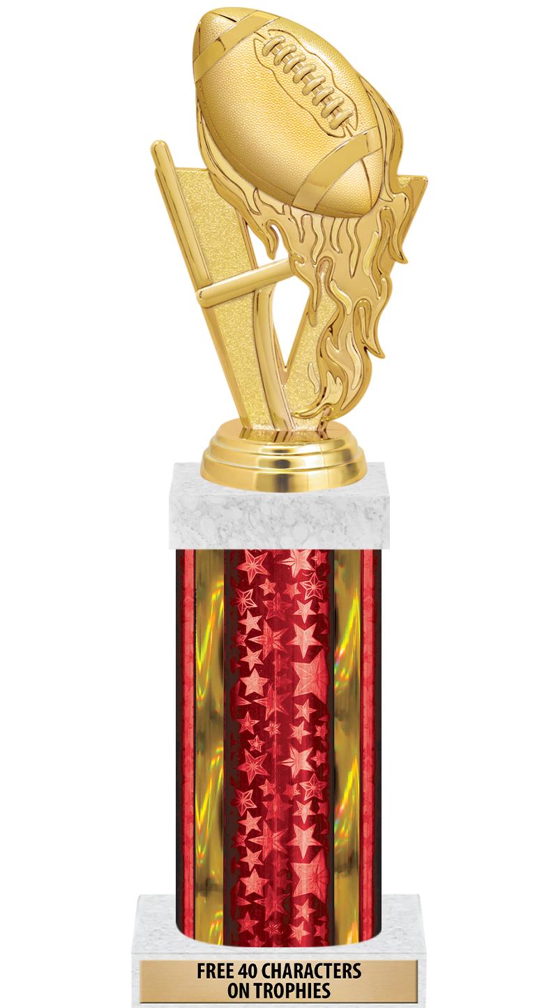 14"RED/GD-STARS-GD FIG/SQUARE