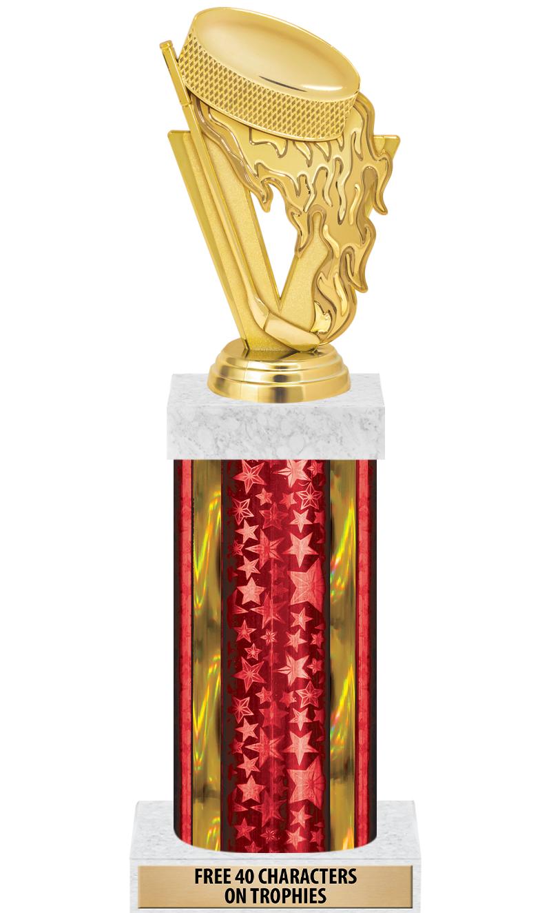 14"RED/GD-STARS-GD FIG/SQUARE