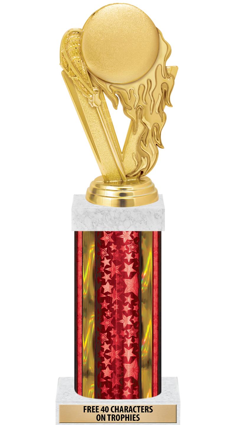 14"RED/GD-STARS-GD FIG/SQUARE