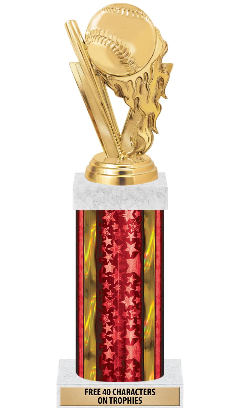 14"RED/GD-STARS-GD FIG/SQUARE