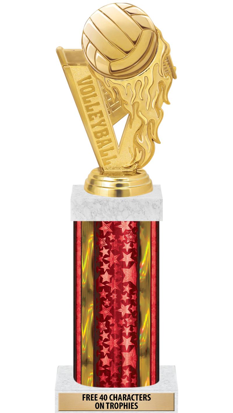 14"RED/GD-STARS-GD FIG/SQUARE