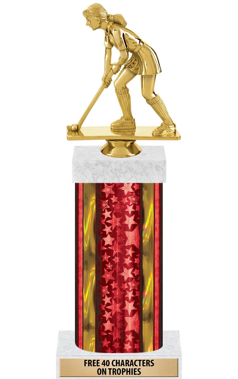 14"RED/GD-STARS-GD FIG/SQUARE